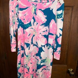 Lilly Pulitzer Pink and Blue Floral Dress